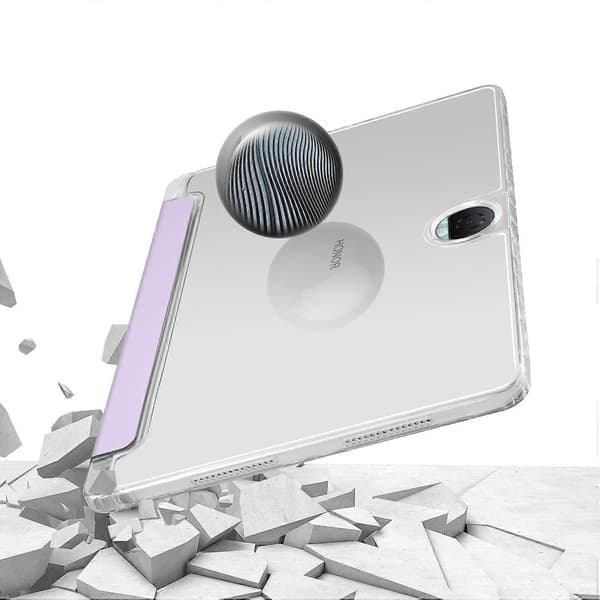 Fodral till Honor Pad 9 Tri-Fold Ställ Läder+TPU+Akryl Klar Baksida Tablet Skydd
