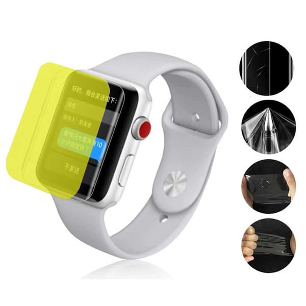 3-pakkaus täysin peittävä näytönsuoja Apple Watch 1/2/3 42mm transparent