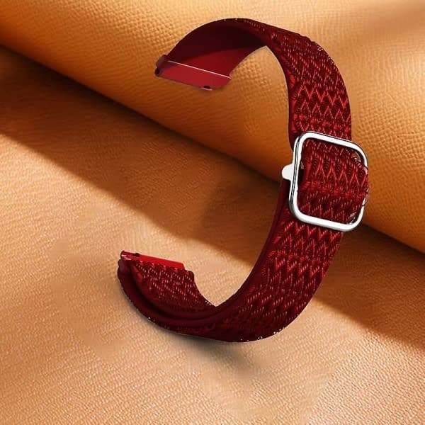 Elastiskt Justerbart Nylon 20mm Ersättningsarmband för Smartklocka för Samsung Galaxy Watch 3/4/4 Classic/Active/Active 2/Gear Sport Rosa