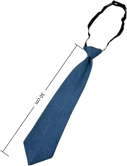 Denimkæde slips, blåt slips uden bindebånd til mænd og kvinder, moderigtigt dekorativt slips - stil 7 7