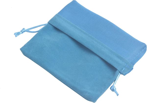 Set med 20 små sammetsdragskopåsar – Teal – 7 x 9 cm