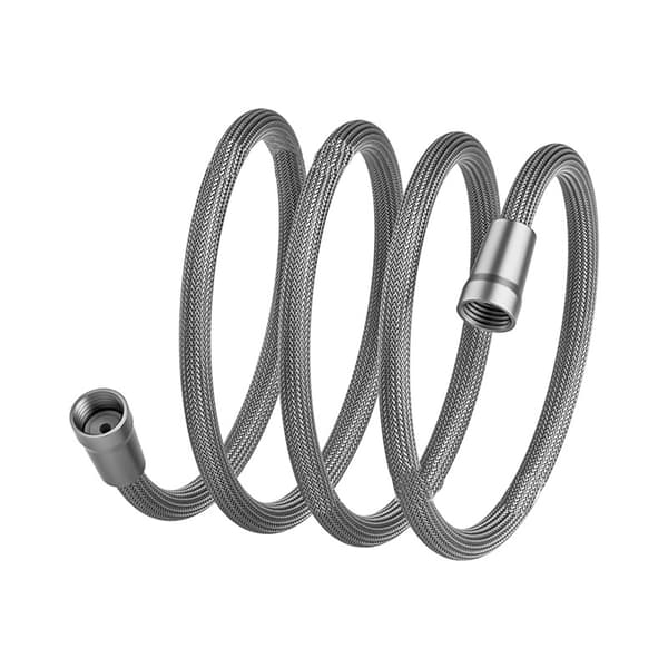 1,5 m Ljusgrå Nylon Anti-Explosions Duschslang med PP-lock