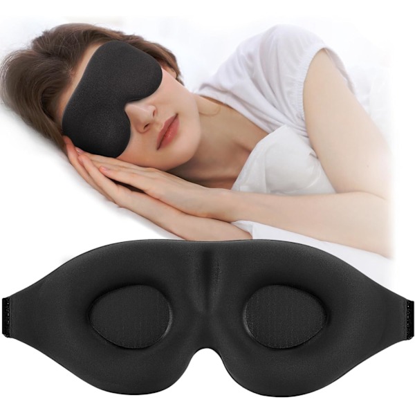 Sovmask för sidosovare, ljusblockerande sovmask, konturformad ögonbindel, ögonmask med justerbart band, lila