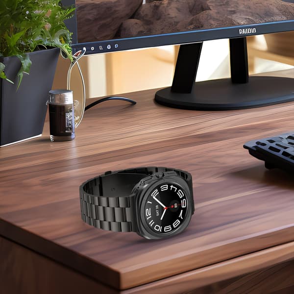 Urrem i stål til Samsung Watch Ultra 47 mm Sort