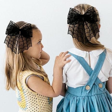 Spindelnätsspets Hårrosett Gotisk Klämma – Halloween Spindeltillbehör