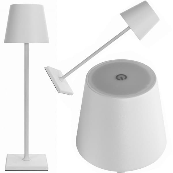 Trådløs bordlampe Touch med 3 lysniveauer USB-C genopladelig sølv