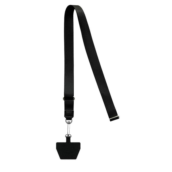 Stilig vevd snor med lapp Svart Black