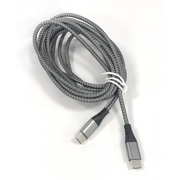 USB-C ladekabel 60 W hurtiglading, kompatibel med iPhone 15/Plus/Pro Max, Samsung Galaxy S24/S23/S22, Pixel 7 Pro Grå 3 m Grå 3 m Grey