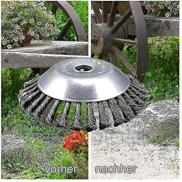 150 mm ståltrådbørste hage ugressbørste gressklipper gresspisstrimmer børstekutterverktøy hage gresstrimmerhode ugressbørste