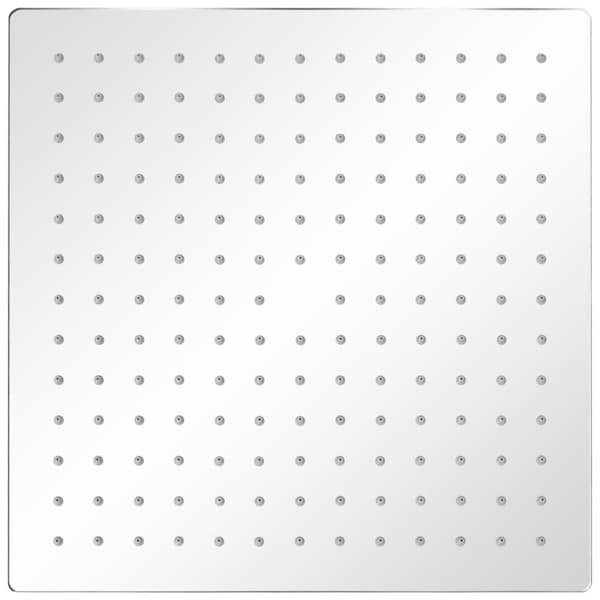 Regnbruserhoved i rustfrit stål 30x30 cm Firkantet