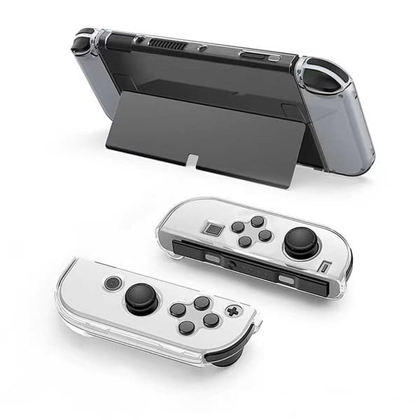 Nintendo Switch OLED-kompatibelt hardt deksel i plast transparent