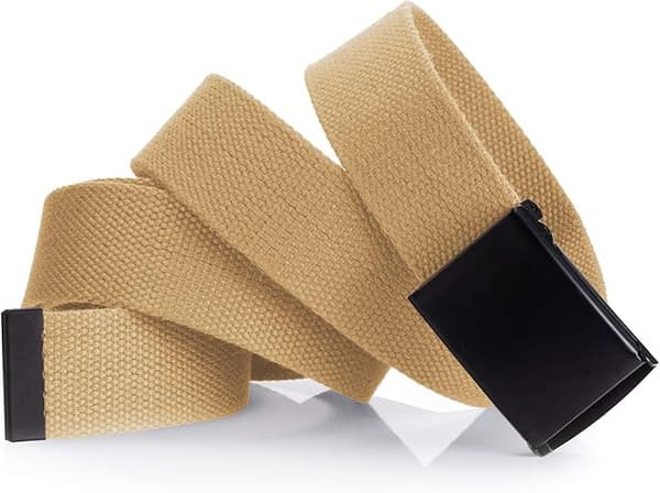 1 STK 110CM Webbing Bælte, Justerbart Åndbart Lærredsbælte Uden Huller Justerbart Design Afslappet Bælte Hvidt White 110cm