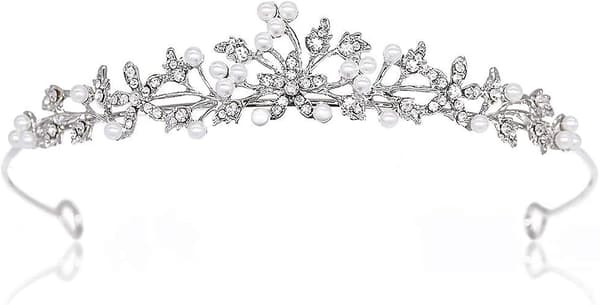 Brudekrone Tiara med Krystaller til Særlige Lejligheder