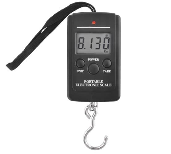 Bærbar bagagevægt | Digital krogvægt 40 kg sort black