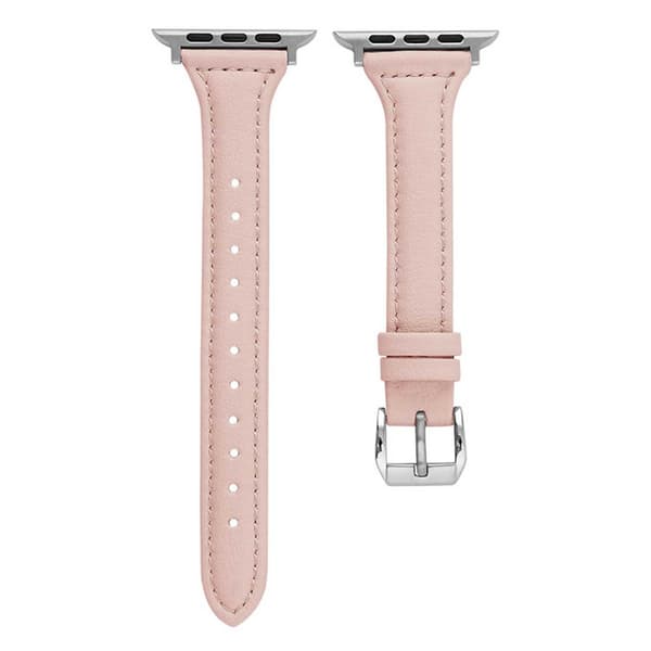 Läderrem Apple Watch 42/44/45/49 1-8/SE/Ultra Slim Rosa rosa pink