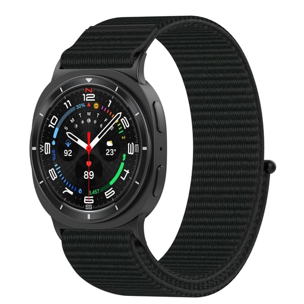 Komfortabel vevd stropp til Samsung Galaxy Watch8/Classic Svart Black