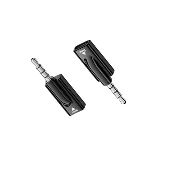 3,5 mm han til USB-C hun lydadapter med DAC-chip dobbelt adapterpakke 16bit/48KHz 40mW udgang sort