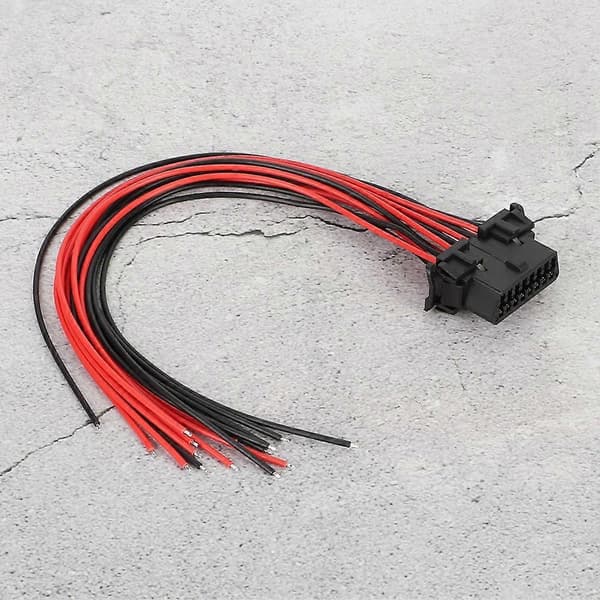 OBD2 16-Pin Han Stik Forlænger Adapter Åbning Hun Kabel Passer til Kia
