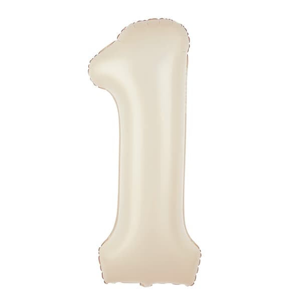 Folieballong Nummer 2 Krem Beige 100 cm beige