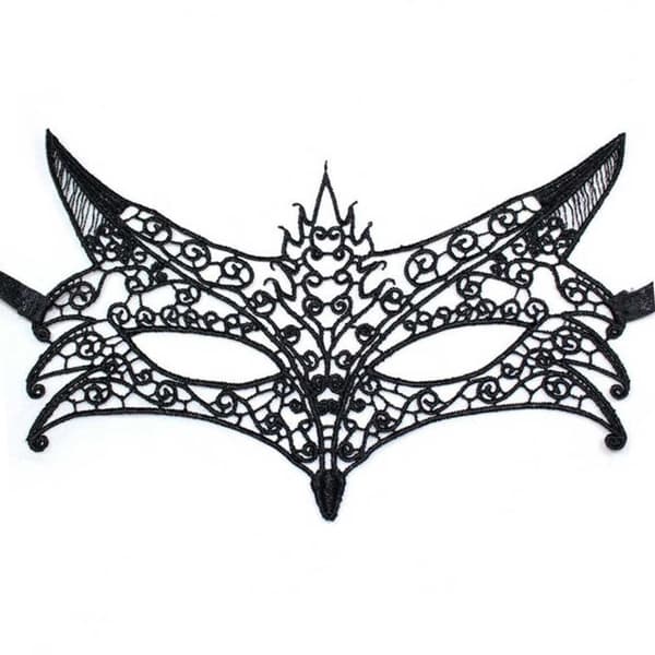 Maskeradmask Spetsmask Ögonmask i svart spets black