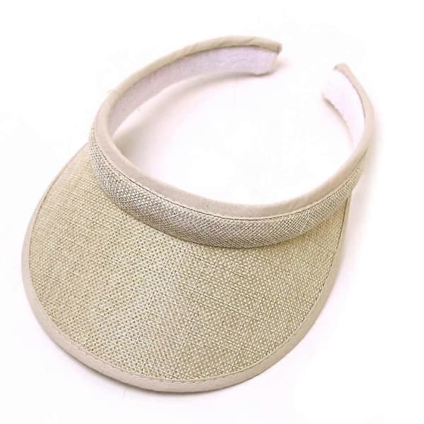 Clip On Visor Solhatt Voksen Bred Brem Clip On Hodehette Visir For Kvinner Beige Beige Beige