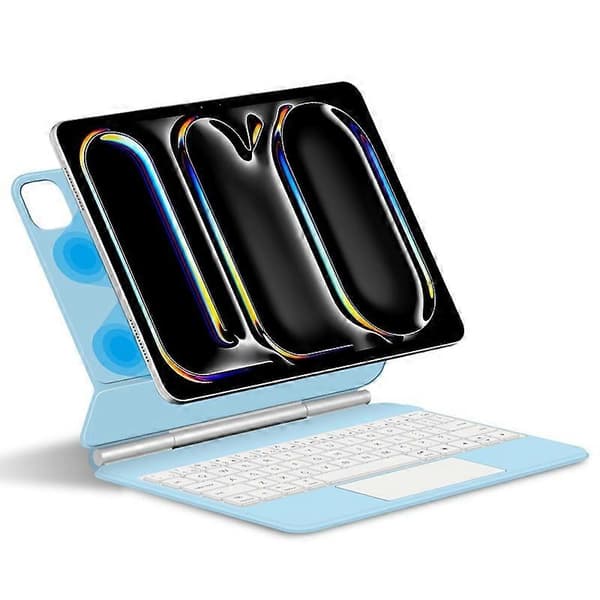 Til iPad Pro 13 (2024) Magnetisk Flydende Bluetooth Tastatur + Læder Tablet Cover