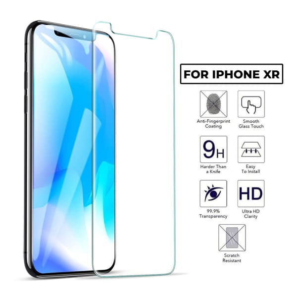 iPhone XR HD Skärmskydd Härdat Glas transparent