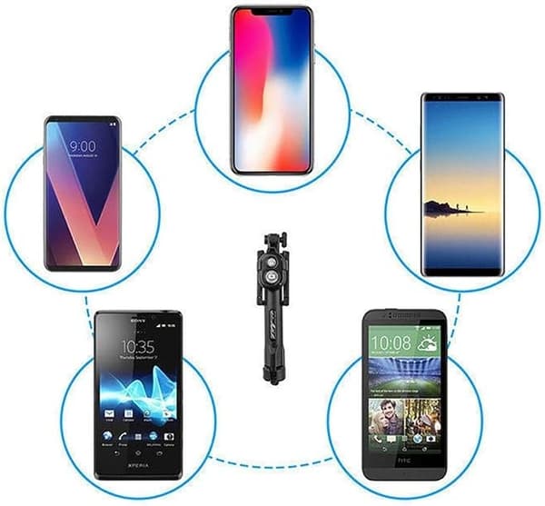 Trådlös Bluetooth Selfiepinne Handhållen Vikbar Mini Stativ
