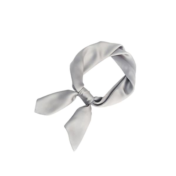 Elegant silkeskjerf i dyp grønn - lett og myk lysegrå LightGrey