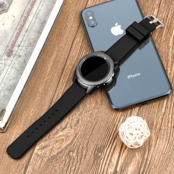 Galaxy Watch -ranneke 20mm 4/5 40/42/44/45/46mm Musta Musta black