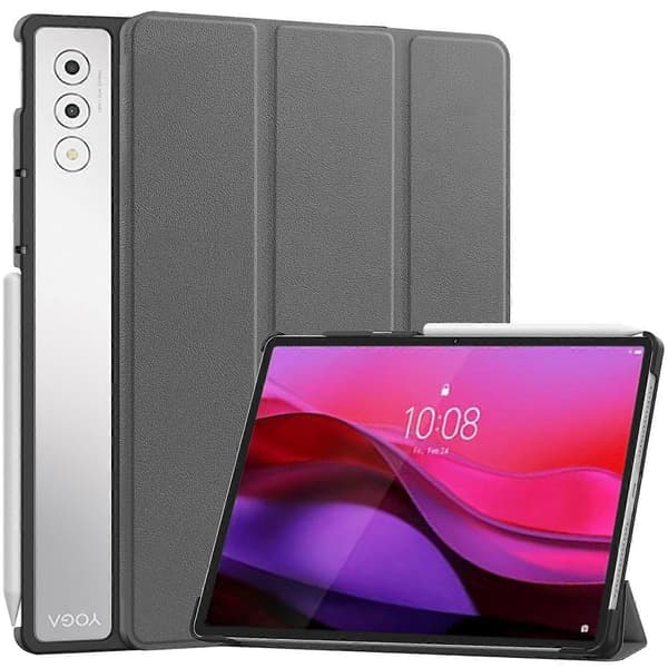 Etui til Lenovo Yoga Tab Plus Anti-Drop Læder Stand Tablet Cover - Grå