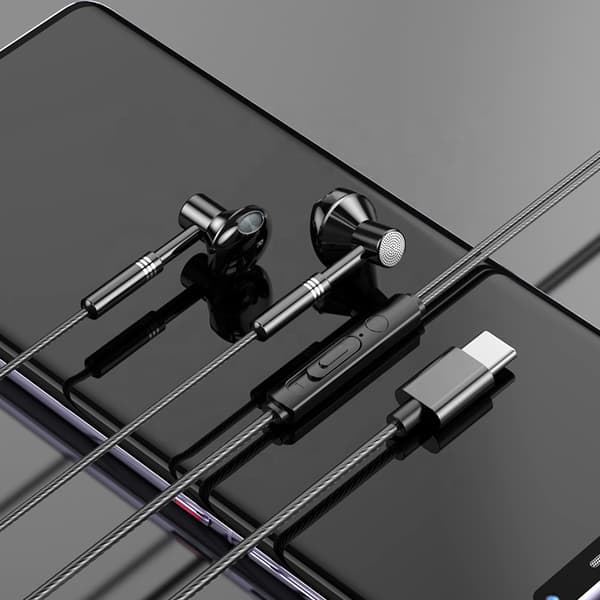 USB-C In-Ear Hovedtelefoner med Ledning DAC Sort sort black
