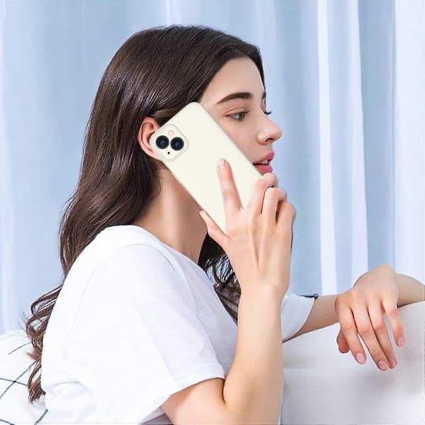 Flytande silikonfodral, täckt gelgummi smalt stötsäkert skyddsfodral med mikrofiberfoder, för iPhone 15 Case6.1 tum