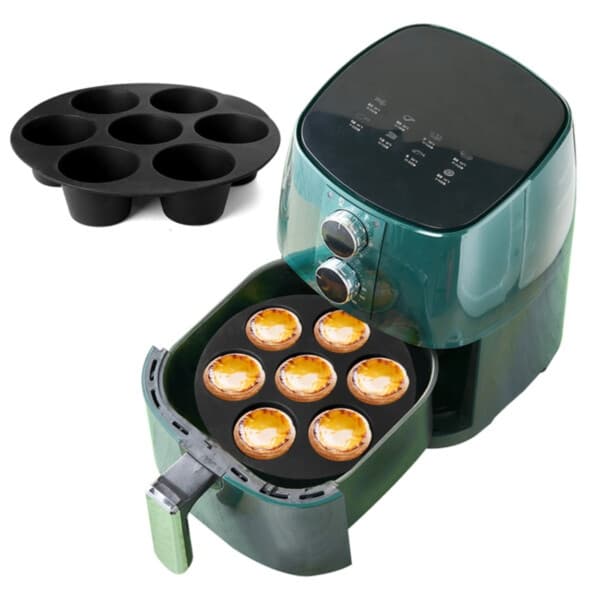 Bakeform Silikonform Mini Muffins Cupcake Airfryer Airfryer svart black