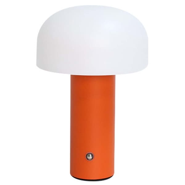 Retro bordlampe sopp | Trådløs oppladbar LED-lampe oransje