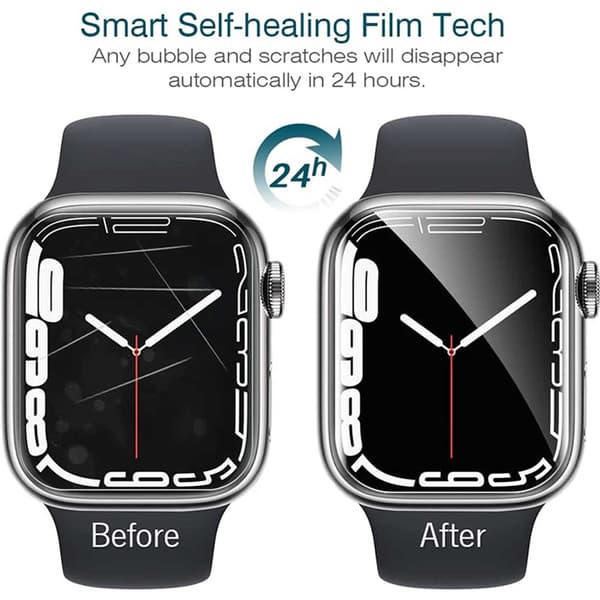 3-pack Apple Watch 7/8 41mm Skärmskydd Full Täckning transparent
