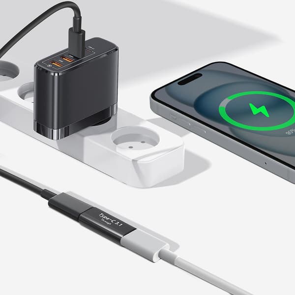 USB-C Hunn til USB-C Hunn Skjøteadapter Kompakt Design, Svart