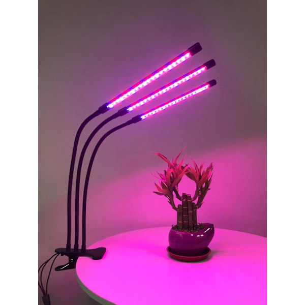 Växtlampa, 60 LED fullspektrum växtlampa Växtbelysning Växtlampa med 3 timers och automatisk tändningsfunktion