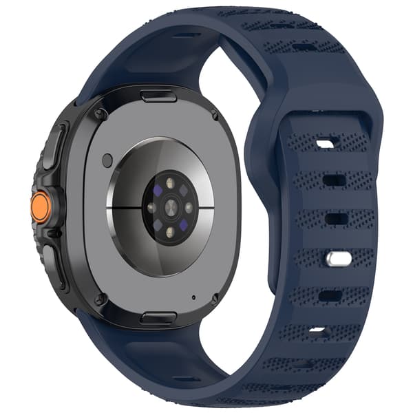 Stilfuld silikonerem til Galaxy Watch8 & Watch Ultra2 Blå Blue
