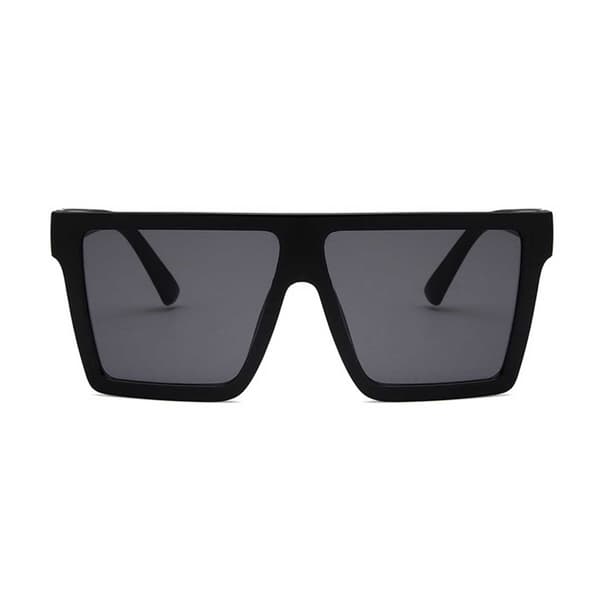 Trendy firkantede sorte solbriller sort black