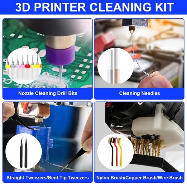 3D Printer Værktøjssæt, 75 PCS 3D Printer Tilbehør med Dyse Rensesæt, Afgratningsværktøjer, osv.