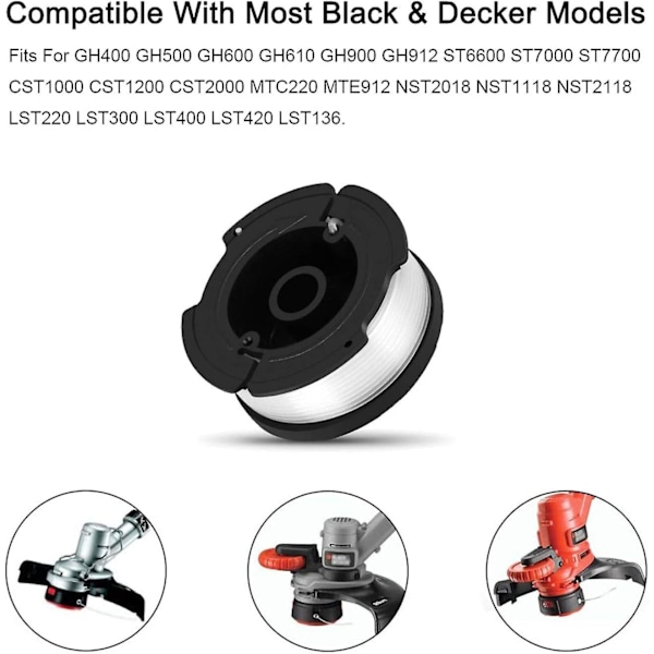 Trimmerspole för Black & Decker Af-100 Trimmare - 30ft