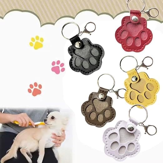 1 STK Hundehårssamler Nøglering Charm Mindeboks, Kæledyrsminde Nøglering til opsamling af hår med trykknap (Sort) Black
