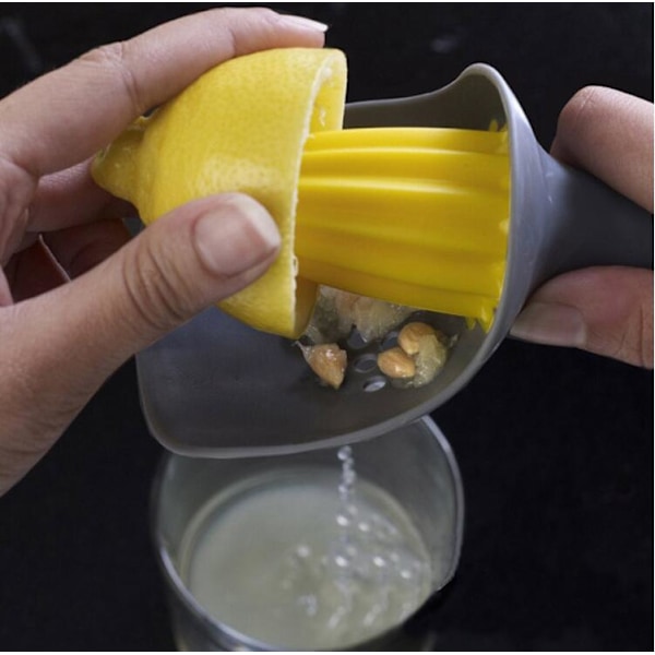 Manuell Citruspress Citron Rivare Apelsin Lime Pressare med Pip-Fångande Kopp, Grön