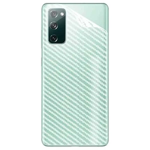 Galaxy S20 FE Baksida Kolfiber Vinyl Skin transparent