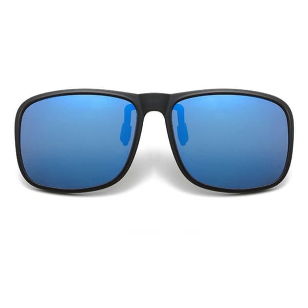 Flip-Up Solbriller Clip-On Blå Spejlglas Blå blue