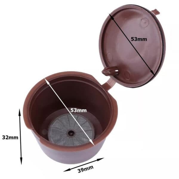 Gjenbrukbare kaffekapsler Dolce Gusto, 5-pakning brun brown
