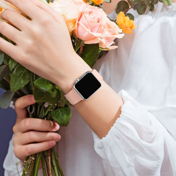 3-pack armband kompatibla med Apple Watch 38mm 40mm 41mm, silikonarmband för iWatch Series 9 8 7 6 5 4 SE, flerfärgat