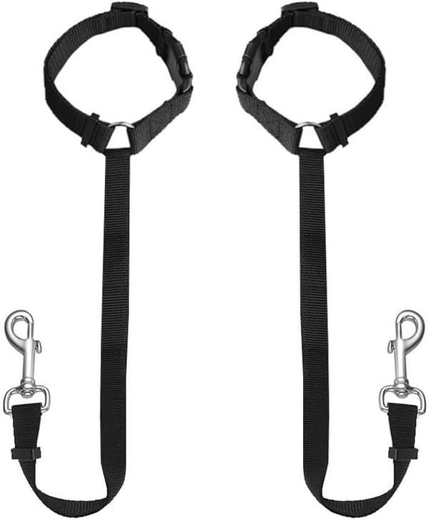 Justerbart säkerhetsbälte för hundar för resor daglig användning svart 2-pack