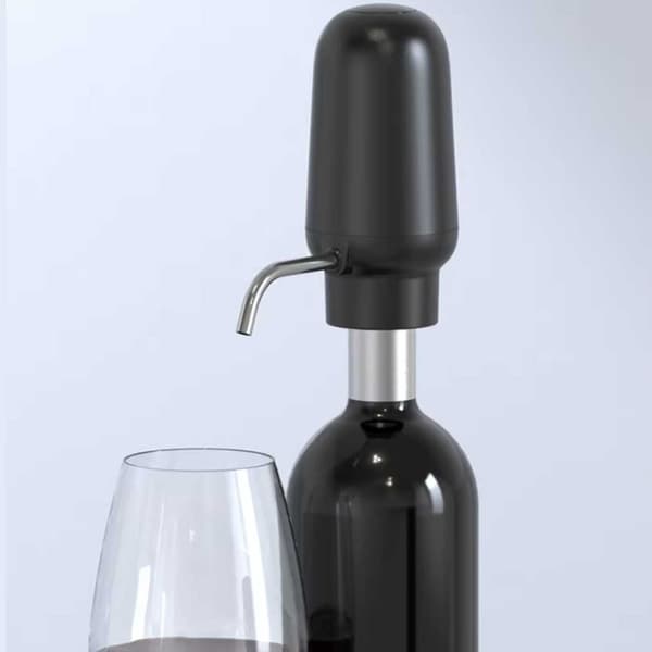 Automatisk vindispenser og vinlufter svart black